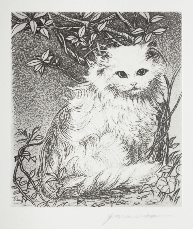 Untitled (cat among branches) by J Naito