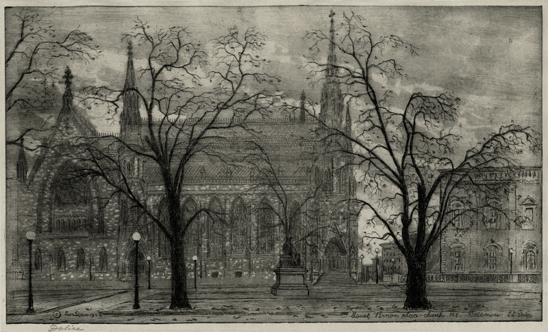 Mount Vernon Place - Church ME Baltimore by Leon Louis Dolice