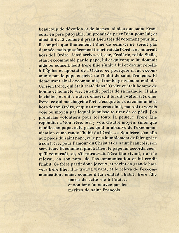 illustrated leaf from Les Petites Fleurs de St. François by Emile Bernard