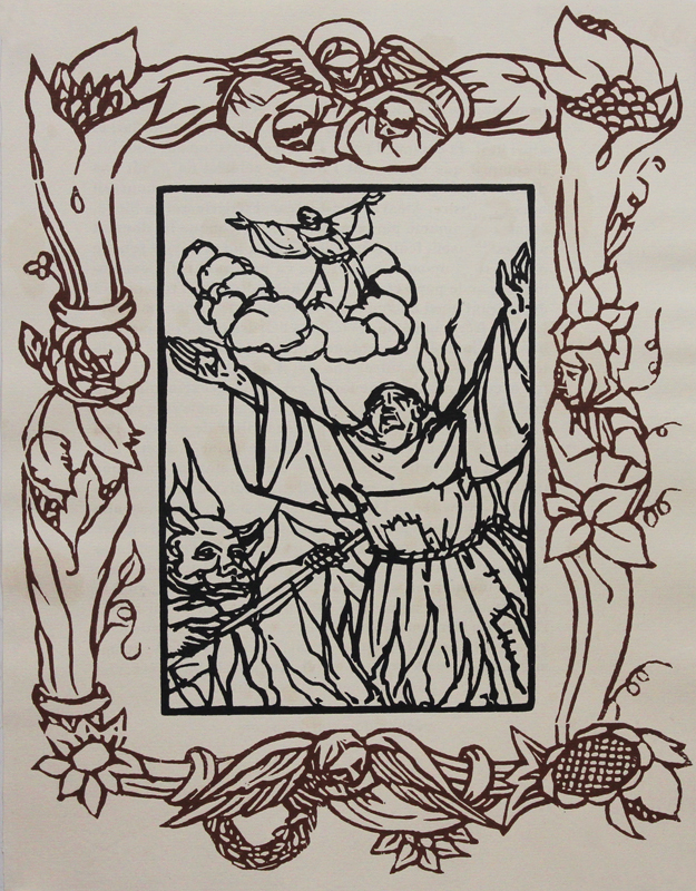 illustrated leaf from Les Petites Fleurs de St. François by Emile Bernard