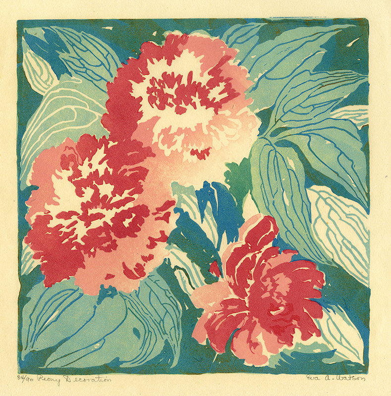 Peony Decoration by Eva Auld Watson