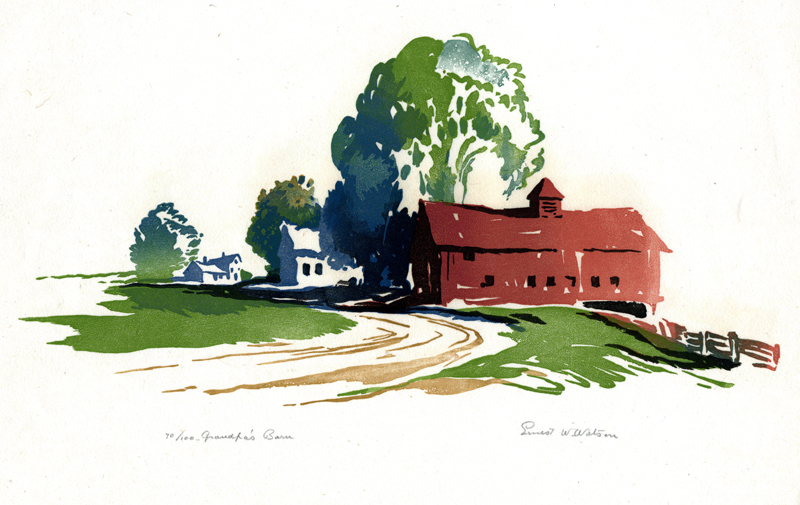 Grandpas Barn by Ernest William Watson