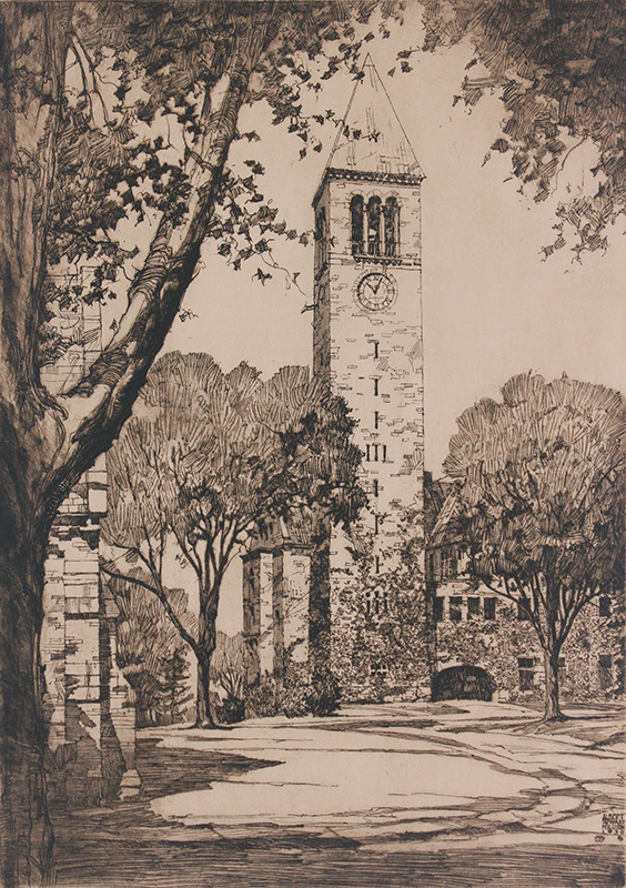 Library Tower, McGraw Hall, Cornell University by Albert Edward Milliken