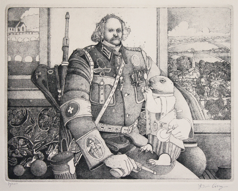 Nathaniel Hawthorne Posing with a formally Dressed Gopher by Dennis Corrigan