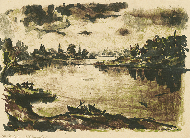 Elblandschaft Bei Dresden (Elbe Landscape near Dresden) by Otto Schubert