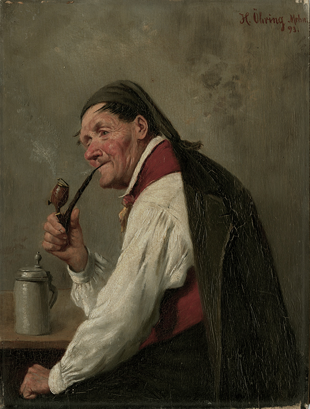 (Man Smoking a Pipe) by Hedwig Oehring