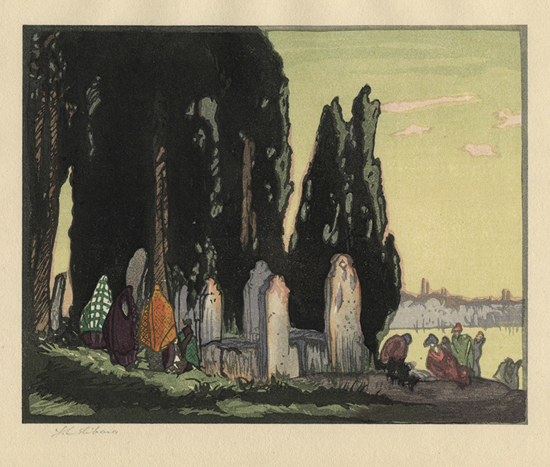 The Resting Place - Scutari (in collaboration with Frank Brangwyn) by Yoshijiro Urushibara