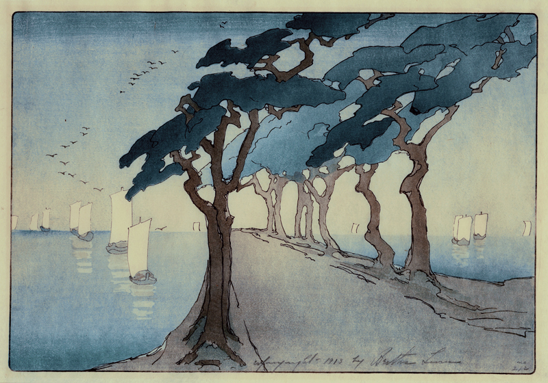 Pines by the Sea (a.k.a. Departure of the Fishing Fleet) by Bertha Lum
