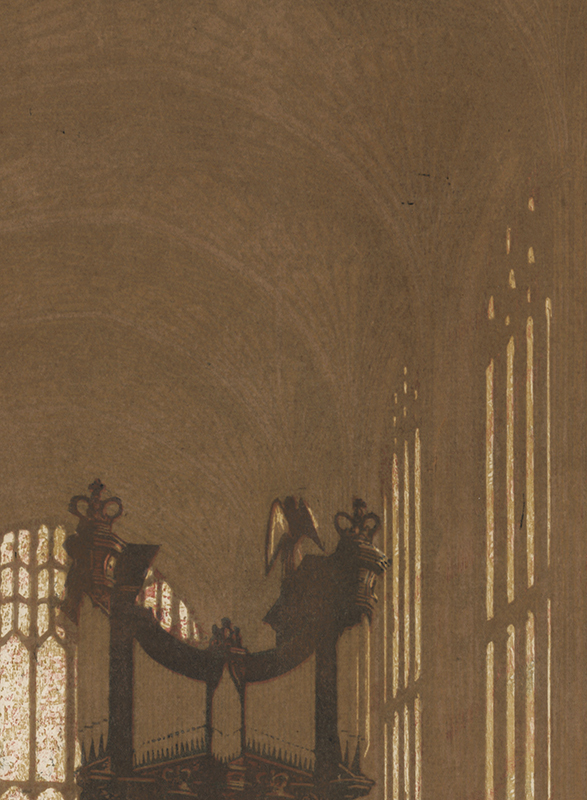 Interior of Kings Chapel, Cambridge by Emile Antoine Verpilleux