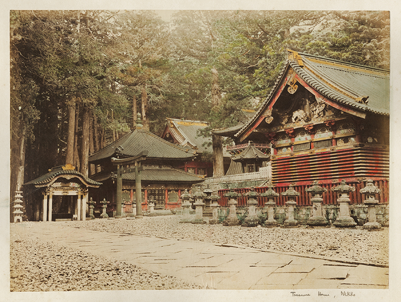 Treasure House, Nikko / Nio, Nikko by Kimbei Kusakabe