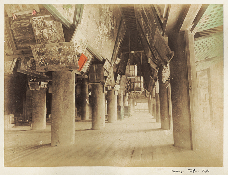 Red Bridge, Nikko / Kiyomizu Temple, Kyoto by Kimbei Kusakabe