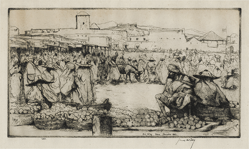 The Orange Seller, Tetuan by James McBey