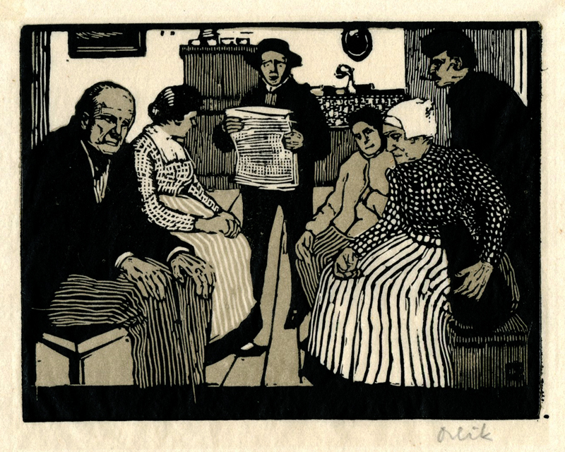 Die Zeitung  (The Newspaper) by Emil Orlik