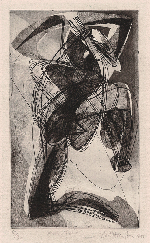 Kneeling Figure (aka: Personnage a Genoux; Personnage Agenouille) by Stanley William Hayter