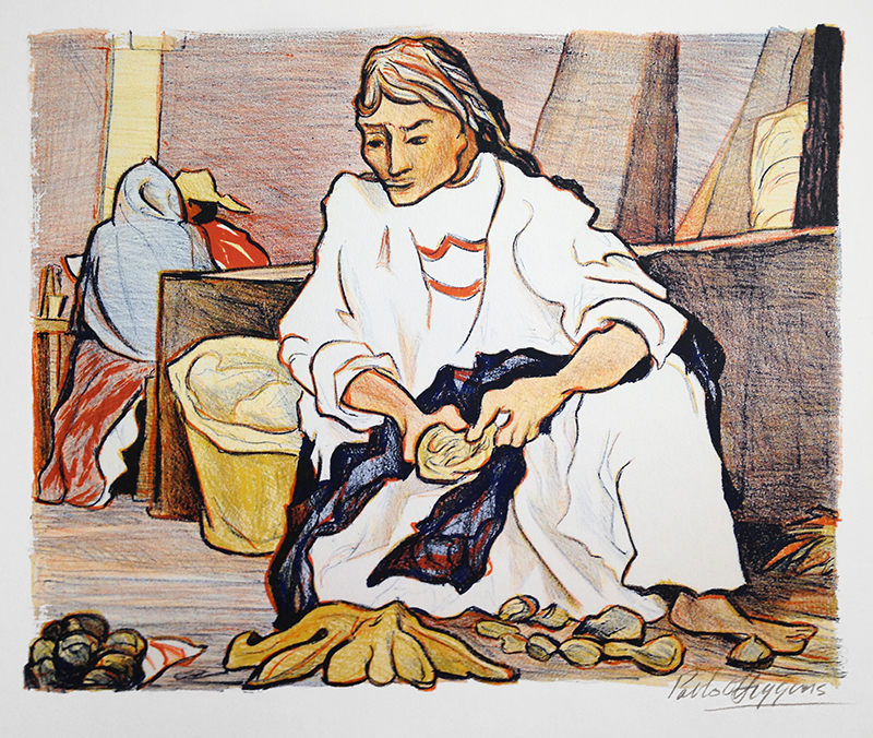 Mujer en el mercado de Cuautla (from: Mexican Art - A Portfolio of  Mexican People and Places) by Pablo OHiggins