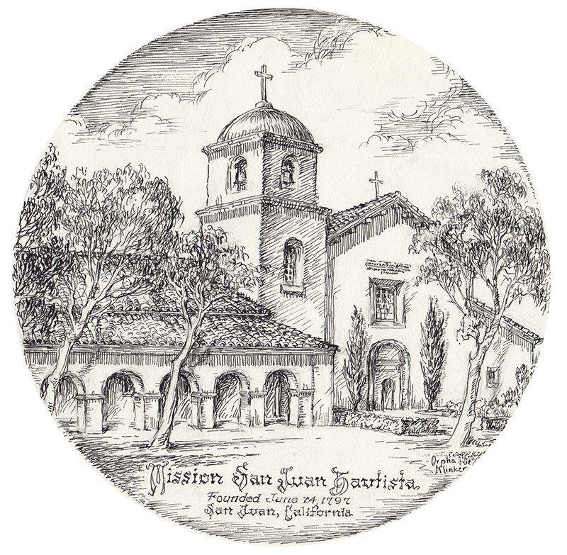 Mission San Juan Bautista by Orpha Klinker