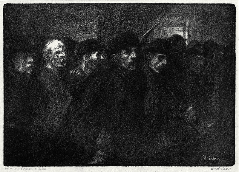 Ouvriers Sortant de lUsine (Workers Leaving the Factory) by Theophile Alexandre Steinlen