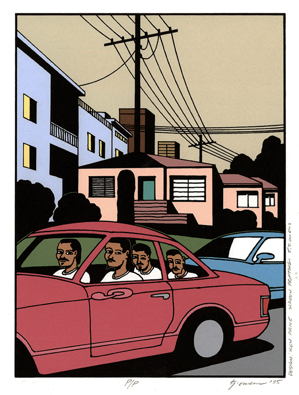 (Los Angeles low riders) from Heat Wave by Charles Bukowski) by Kenneth Price