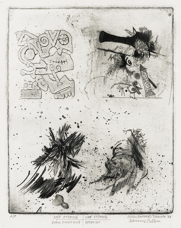 Untitled (4 plate demonstration intaglio) by Sergio Gonzalez-Tornero