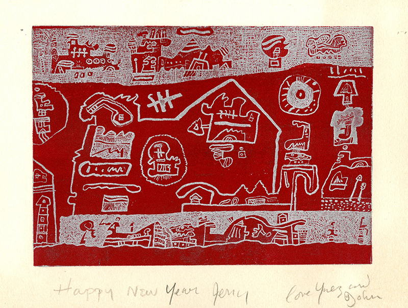 New Year Greeting by Ynez Johnston