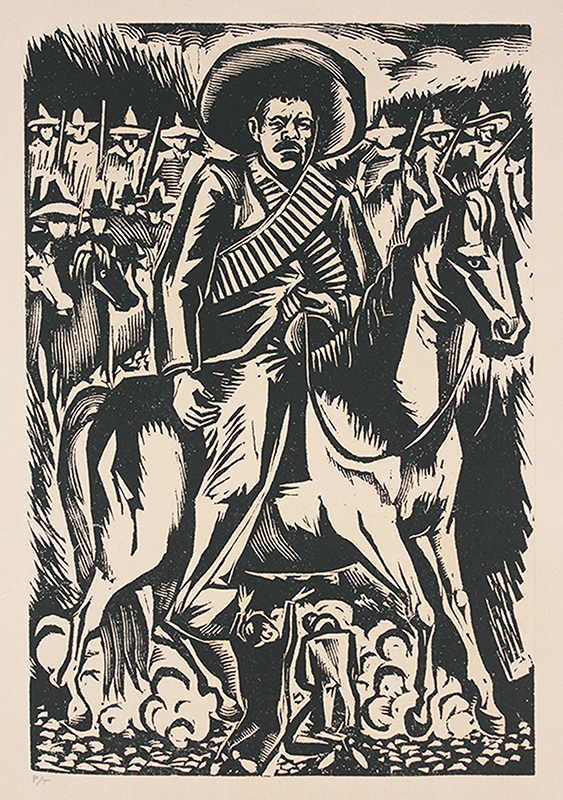 Villa (aka: Pancho Villa) by Leopoldo Mendez