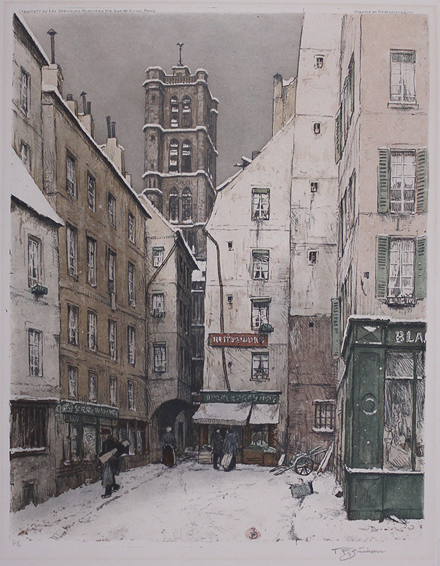 Church of St. Gervais in Winter, Paris by Tavik Frantisek Simon