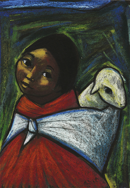 Untitled (Girl with Lamb) by Arturo Nieto