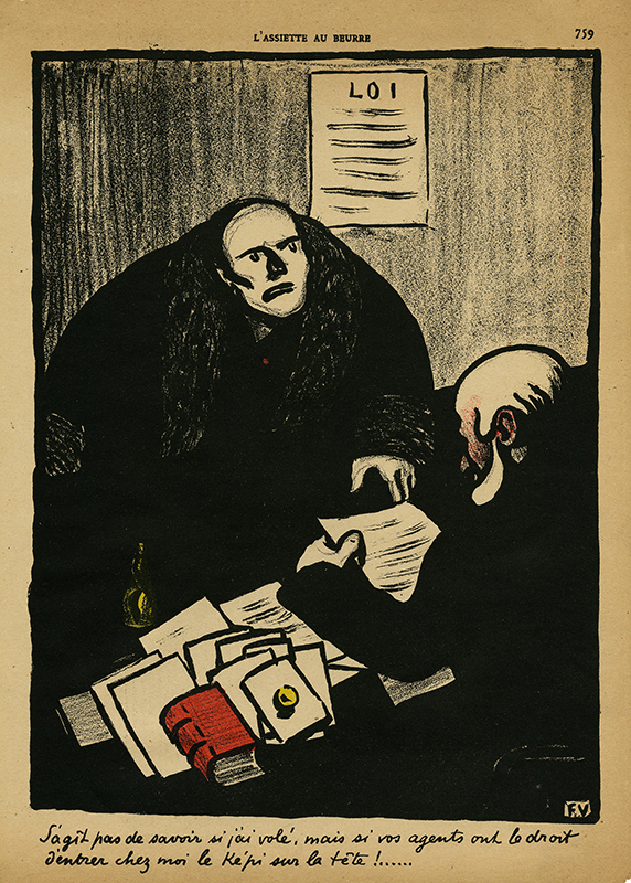 Sagit pas de savoir si jai volé... - from the portfolio Crimes et Chatiments of 23 lithographs by Felix Vallotton