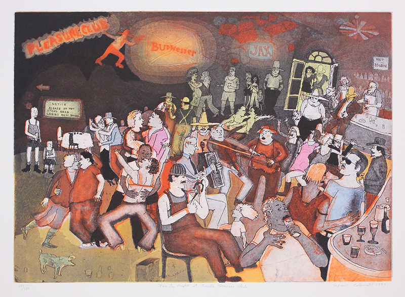 Suite Louisiana: Family Night at Freds Pleasure Club by Warrington Colescott