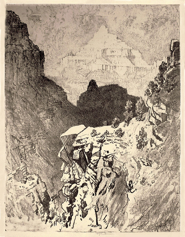 The Temple (Grand Canyon of the Colorado, Arizona series) by Joseph Pennell