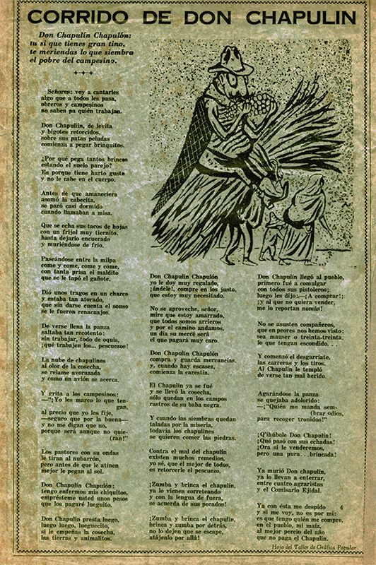 Corrido de Don Chapulin (The Ballard of Mr Grasshopper) by Leopoldo Mendez