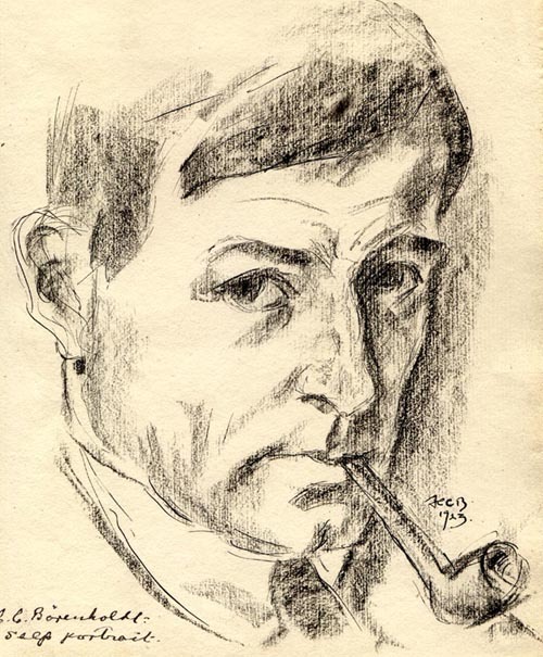 Self-portrait by H.C. Barenholdt