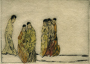 (Asian women in fine robes) by Elyse Ashe Lord