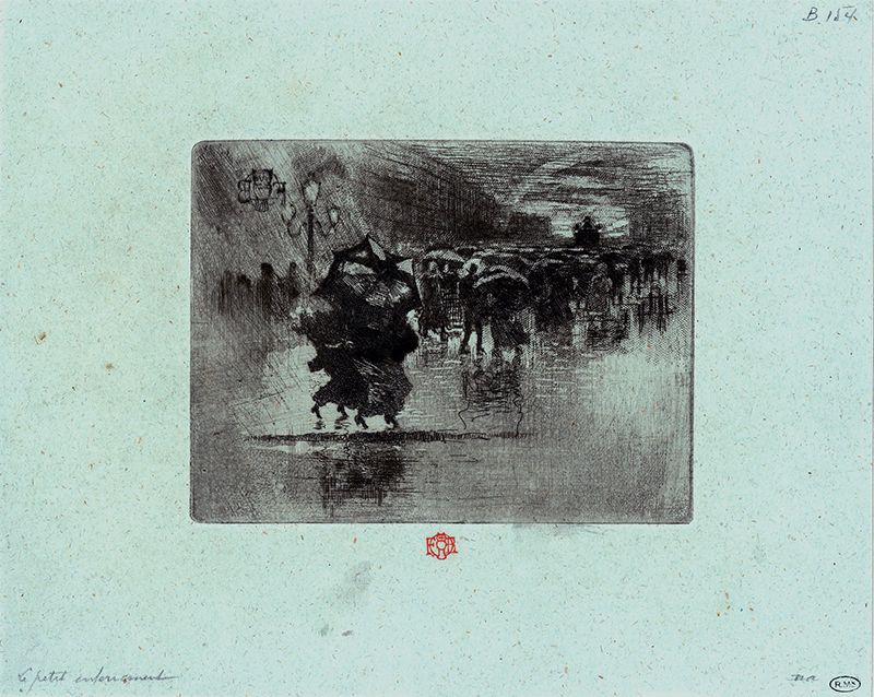 Le Petit Enterrement (small plate) by Felix Buhot
