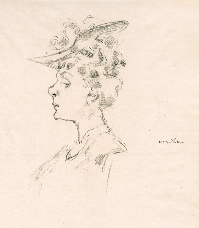 (Portrait of Woman in Hat) by Georges Villa