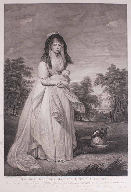 Shakespeare Gallery folio, Portrait of Queen Charlotte (with T. Ryder, Jr., after the painting by William Beechey) by Thomas Ryder