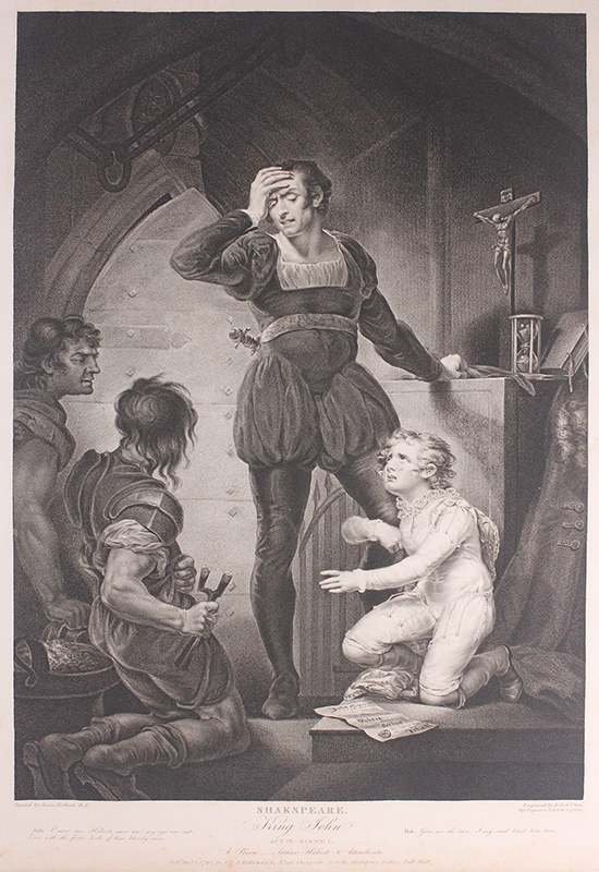 Shakespeare Gallery folio, King John, Act IV, Scene I (after the painting by James Northcote) by Robert Thew