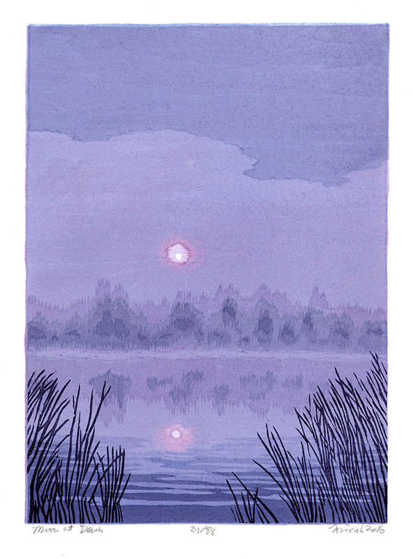 Moon at Dawn by Micah Schwaberow