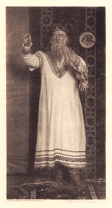 Untitled - portrait of Joaquin Miller (from the Rubaiyat of Omar Khayyam) by Adelaide Hanscom