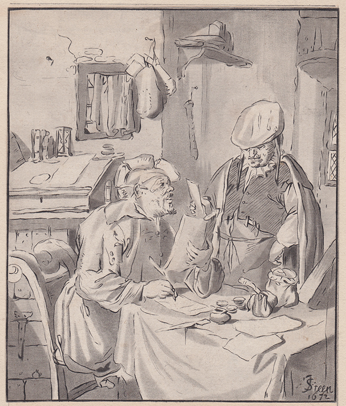 (Accounts) after Jan Steen by Cornelis Ploos van Amstel