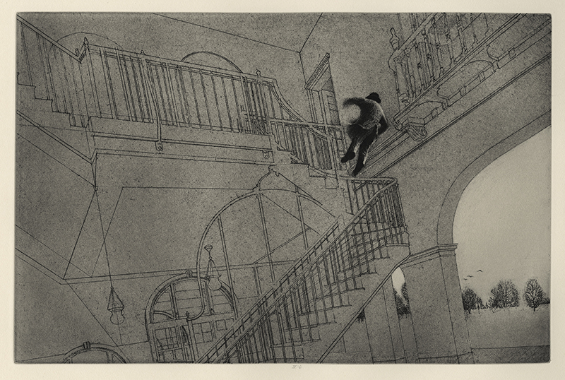 The Jolly Corner - Portfolio of 21 etchings illustrating the novel by Henry James by Peter Milton