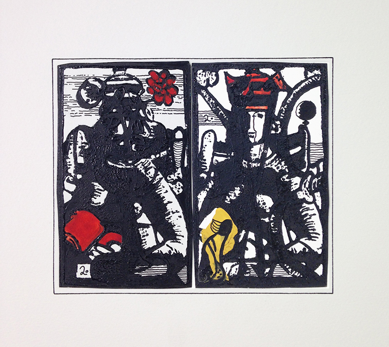 Untitled (two face cards) - from the Tarot Series by Fred Martin