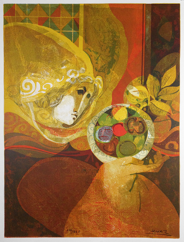 Untitled (woman with bowl of fruit) by Alvar Sunol Munoz Ramos