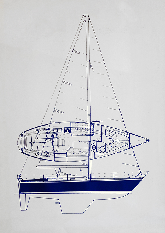 Untitled - diagram of hull and cannon by Unidentified