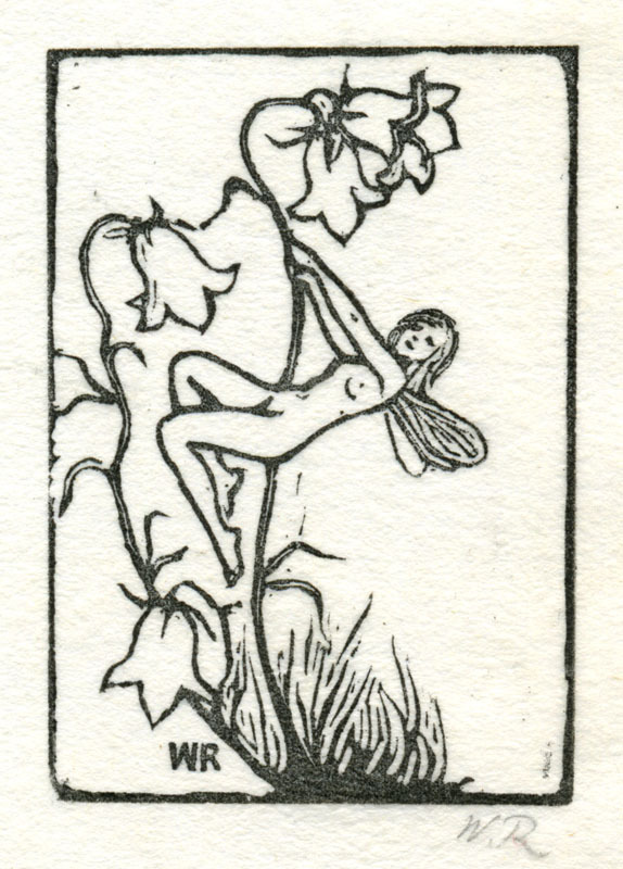 (Wood Sprite Hanging from Flower) by Wanda Agnes Reichman-Roose