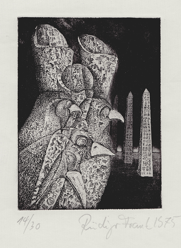 Untitled (hawks and obelisks), from the series Metamorphosis Animalis by Tilopa Monk a.k.a. Rudiger Frank