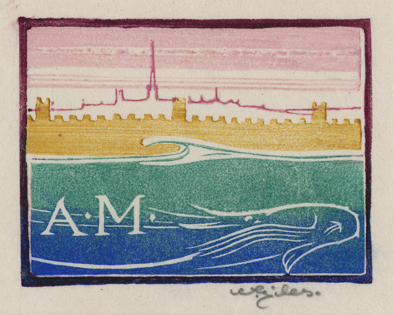 A.M. (bookplate for Ada M. Shrimption) by William Giles