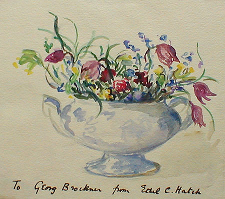 (floral still life with teapot) by Ethel Hatch