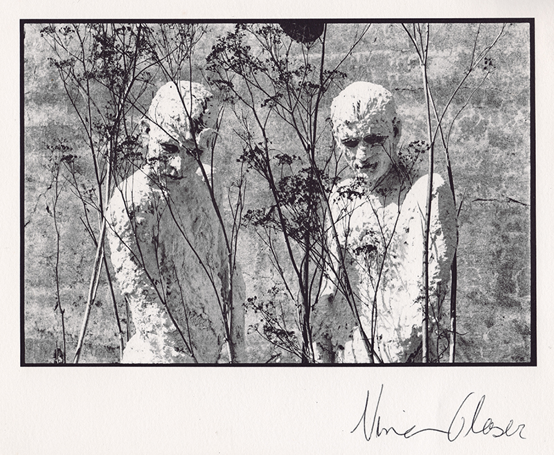 Untitled (two figures with Queen Annes Lace) by Nina Glaser
