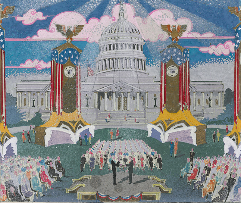 The American Conception (Law and Order - First Inaugural Address - preliminary illustration) by Zuckerman
